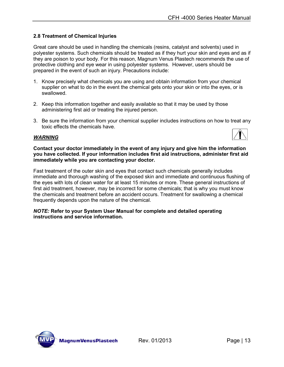 Magnum Venus Plastech CFH-4000 User Manual | Page 13 / 45