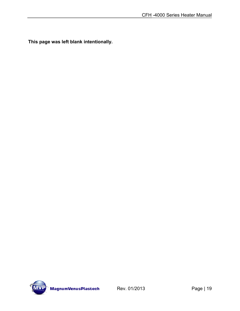 Magnum Venus Plastech CFH-4000 User Manual | Page 19 / 45