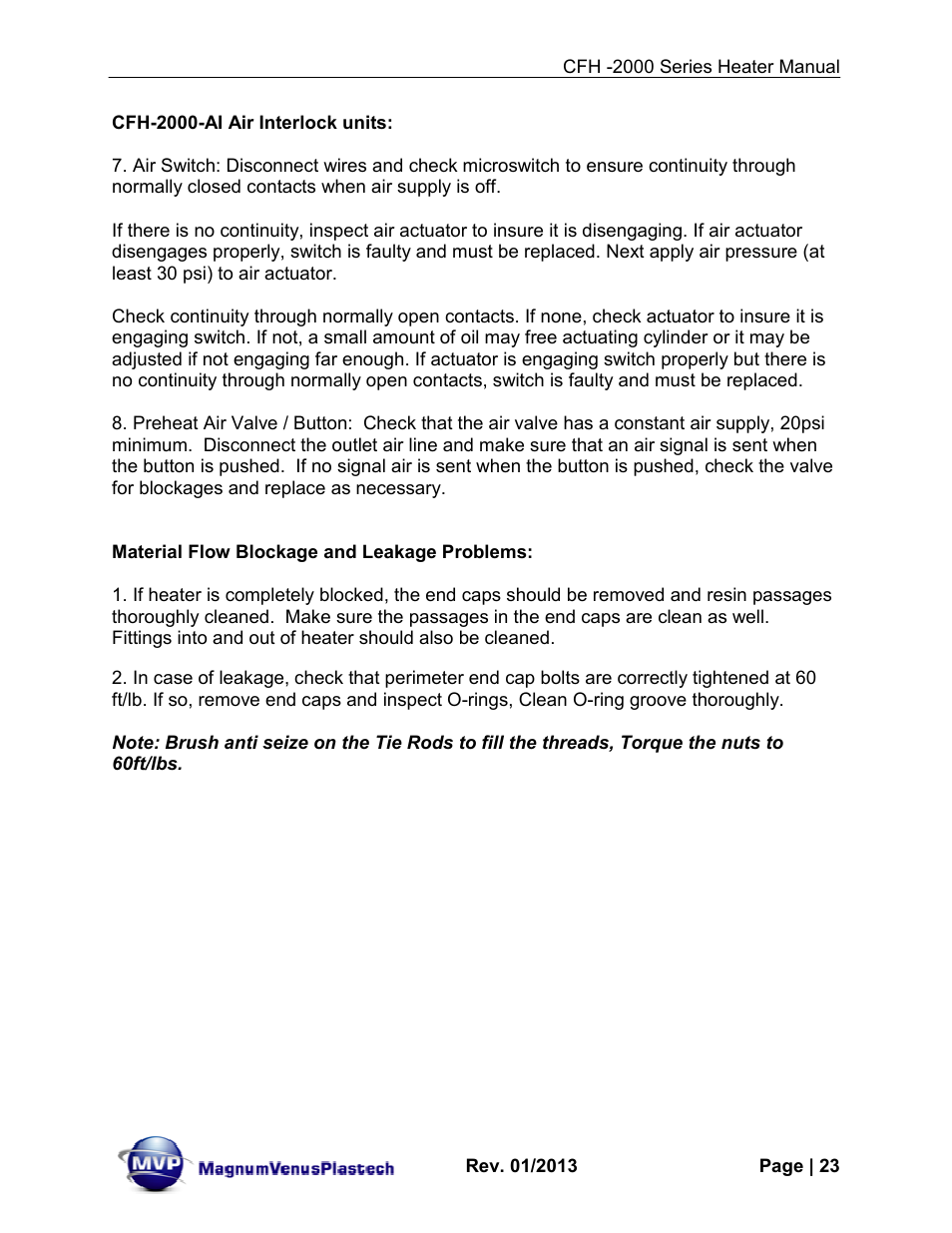 Magnum Venus Plastech CFH-2000 User Manual | Page 23 / 41