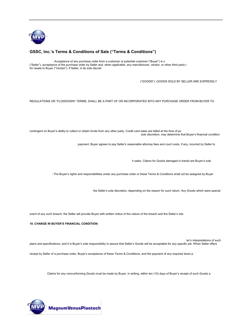 Terms & conditions of sale, Cat sense operations manual | Magnum Venus Plastech CATALYST ALARM CTS-9000 User Manual | Page 4 / 26