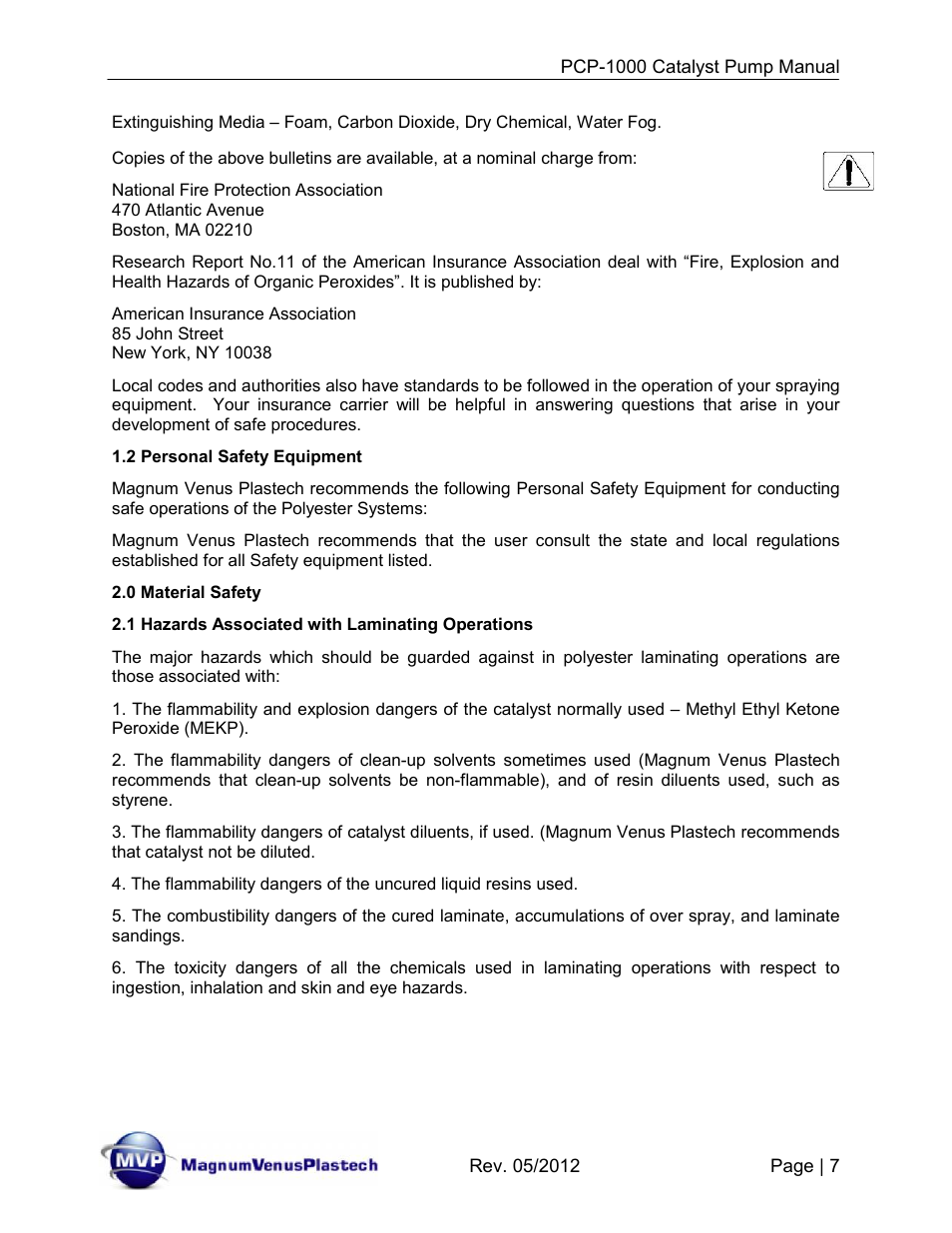 Magnum Venus Plastech Pro Series PCP-1000 User Manual | Page 7 / 36