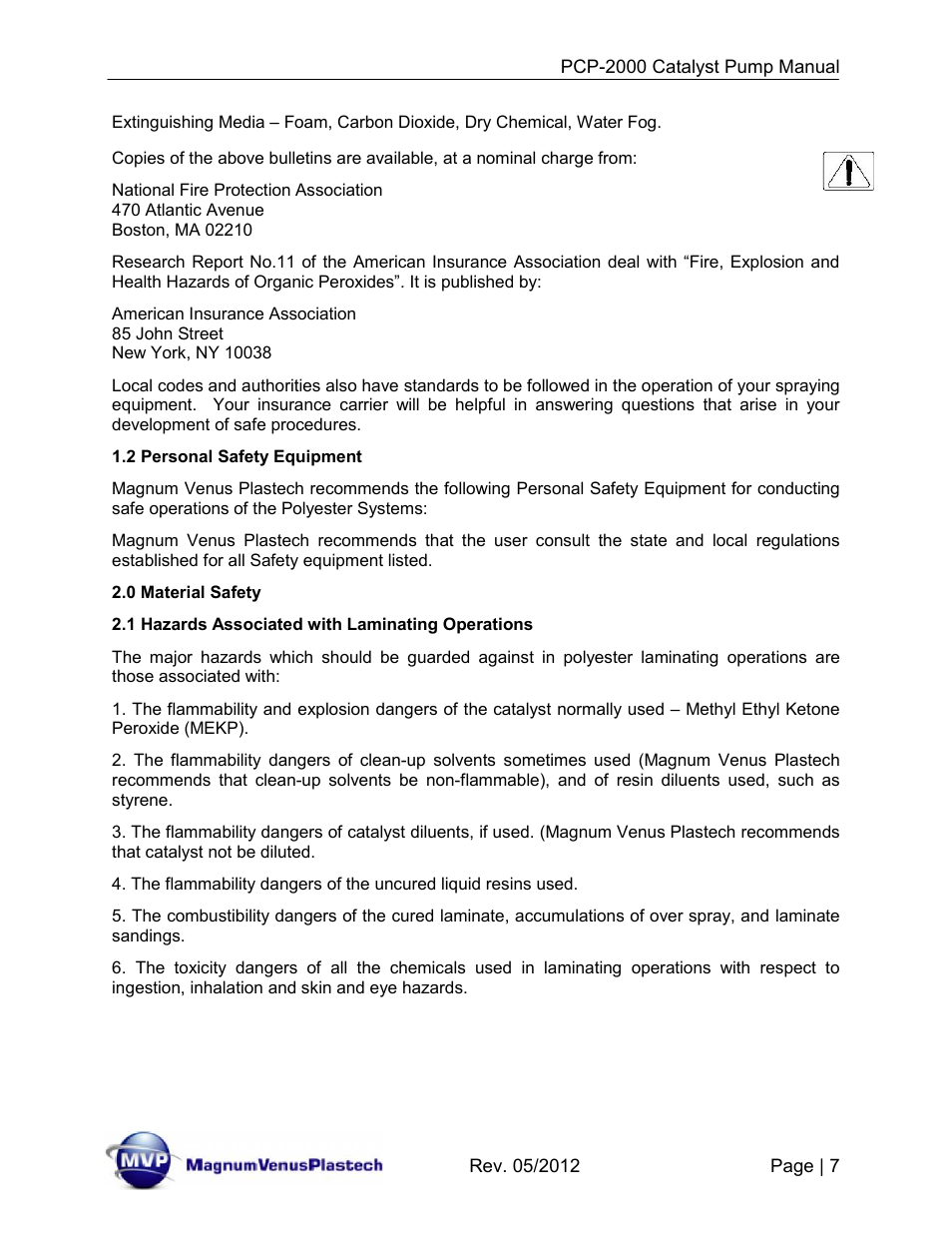 Magnum Venus Plastech Pro Series PCP-2000 User Manual | Page 7 / 34