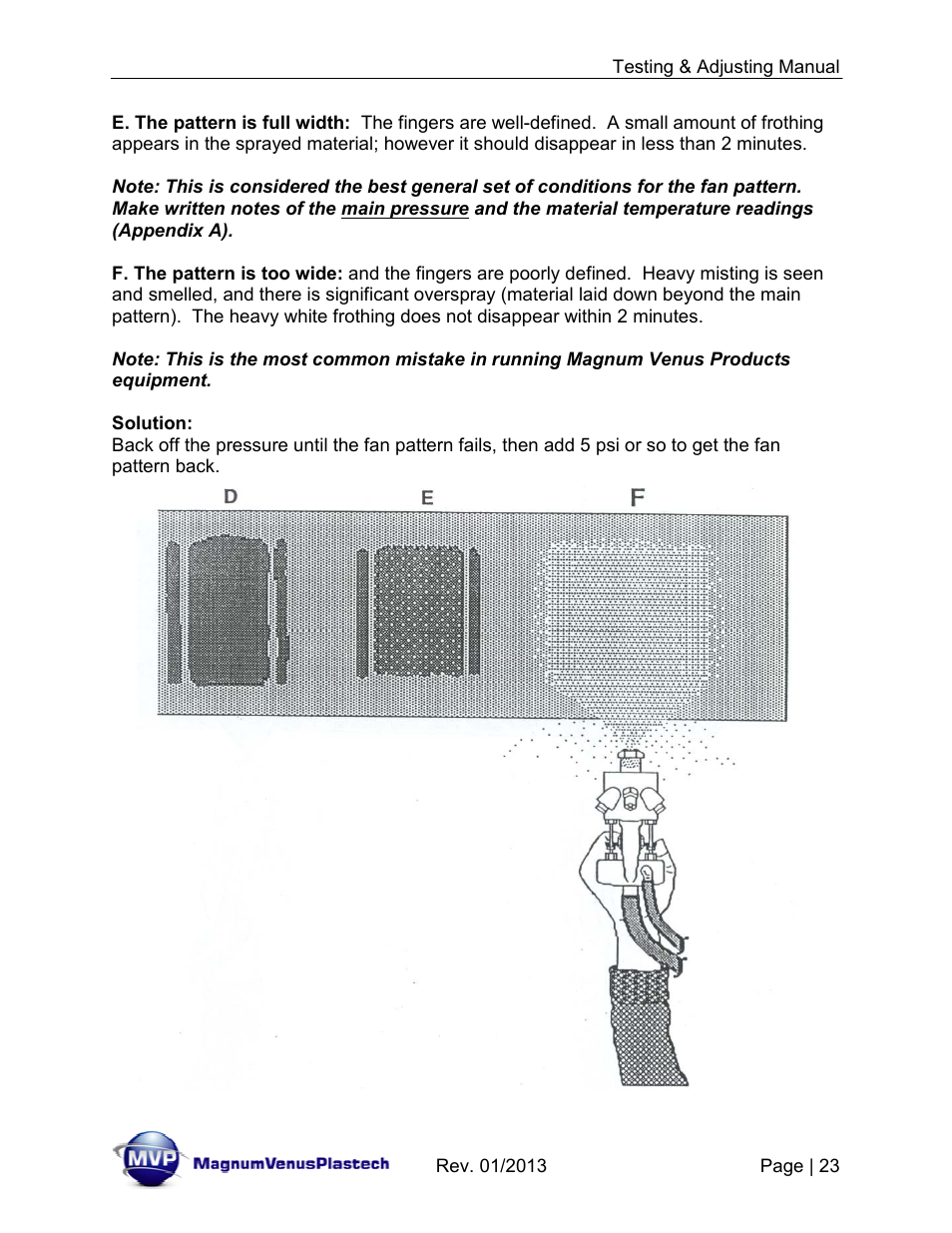 Magnum Venus Plastech TESTING & ADJUSTING YOUR MVP PUMPING SYSTEM User Manual | Page 23 / 47