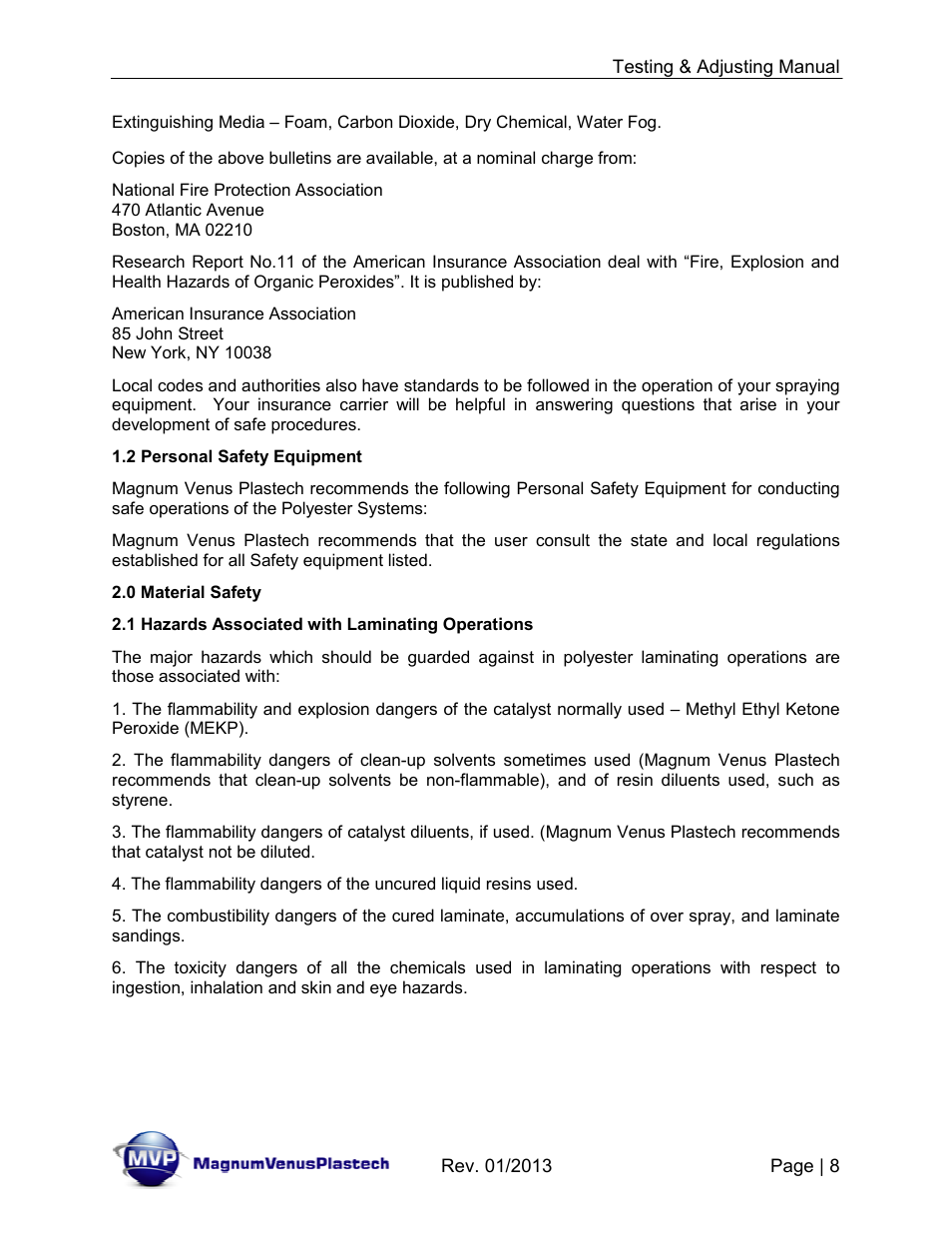 Magnum Venus Plastech TESTING & ADJUSTING YOUR MVP PUMPING SYSTEM User Manual | Page 8 / 47