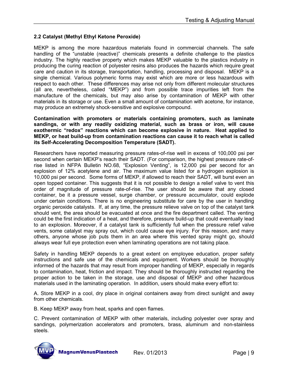 Magnum Venus Plastech TESTING & ADJUSTING YOUR MVP PUMPING SYSTEM User Manual | Page 9 / 47