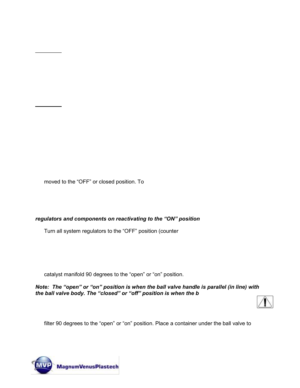 Magnum Venus Plastech SAFETY & WARNING INFORMATION User Manual | Page 9 / 11