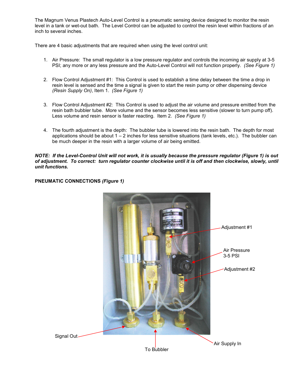 Magnum Venus Plastech AUTO-LEVEL CONTROL User Manual | Page 2 / 3