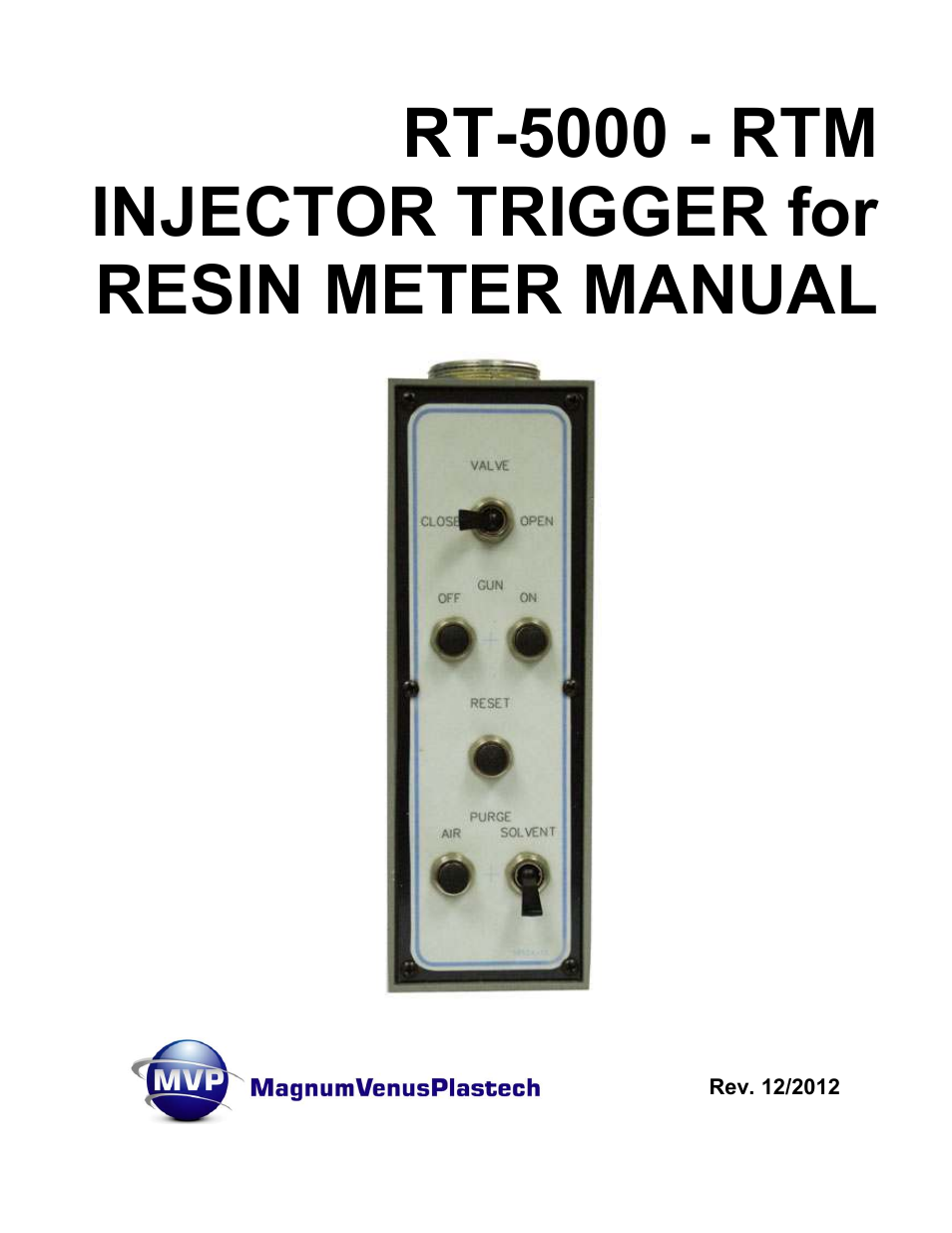Magnum Venus Plastech RT-5000 RTM INJECTOR TRIGGER User Manual | 28 pages
