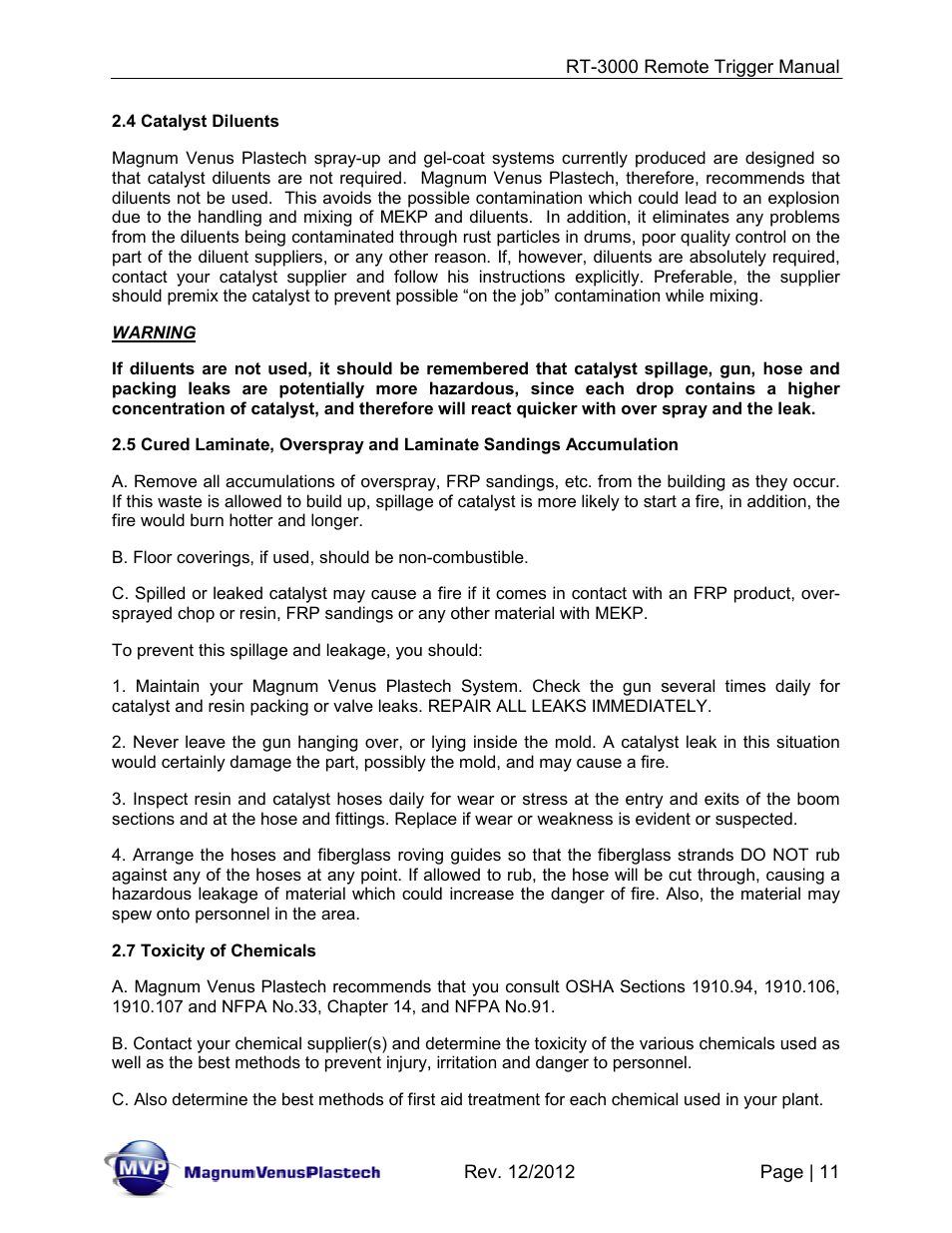 Magnum Venus Plastech RT-3000 PRO GUN CHOP TRIGGER User Manual | Page 11 / 36