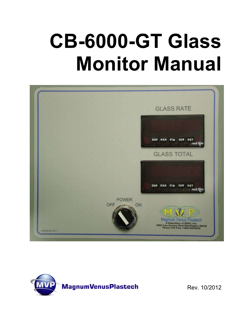 Magnum Venus Plastech CB-6000-GT Glass Monitor User Manual | 37 pages