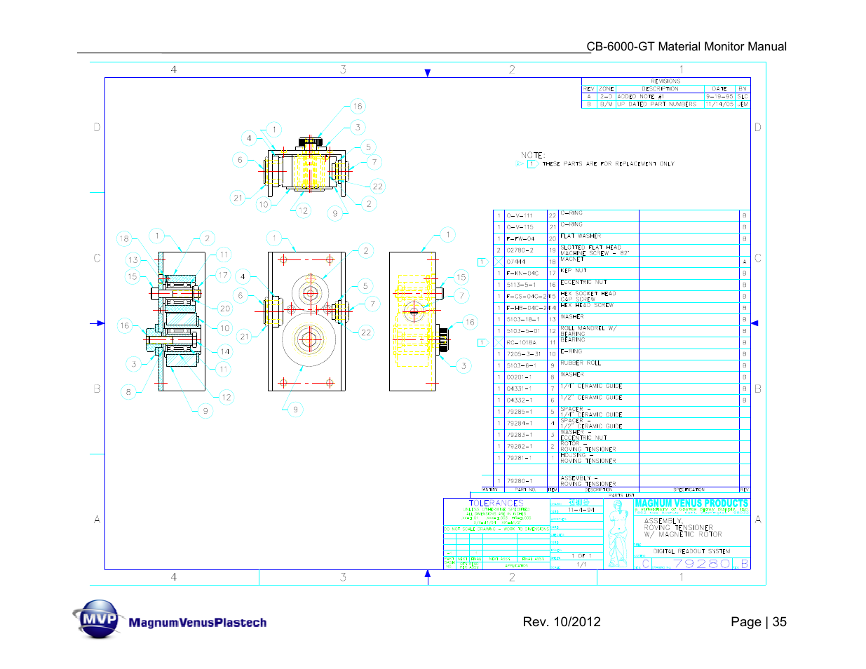 Magnum Venus Plastech CB-6000-GT Glass Monitor User Manual | Page 35 / 37