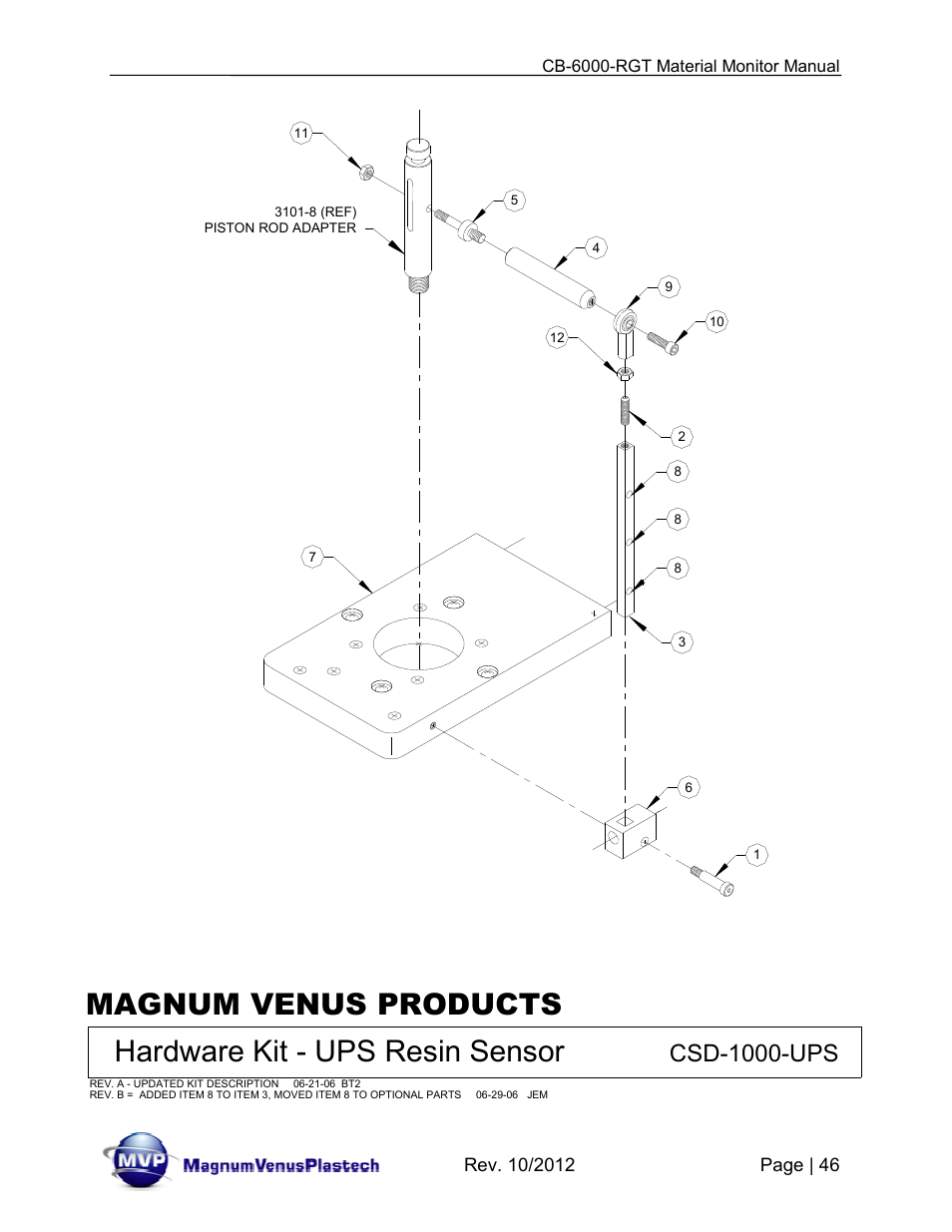 Csd-1000-ups | Magnum Venus Plastech CB-6000-RGT MATERIAL MONITOR User Manual | Page 46 / 56