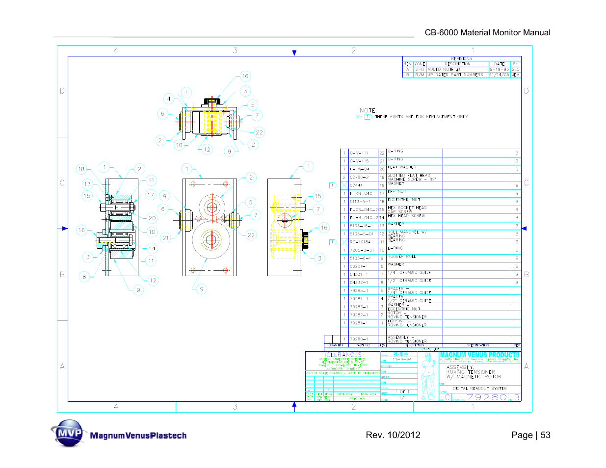 Magnum Venus Plastech CB-6000-RGT MATERIAL MONITOR User Manual | Page 53 / 56