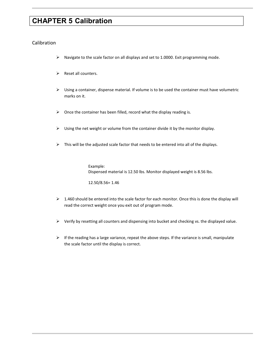 Chapter 5-calibration | Magnum Venus Plastech CB-8000-xxx Resin Monitor User Manual | Page 19 / 45