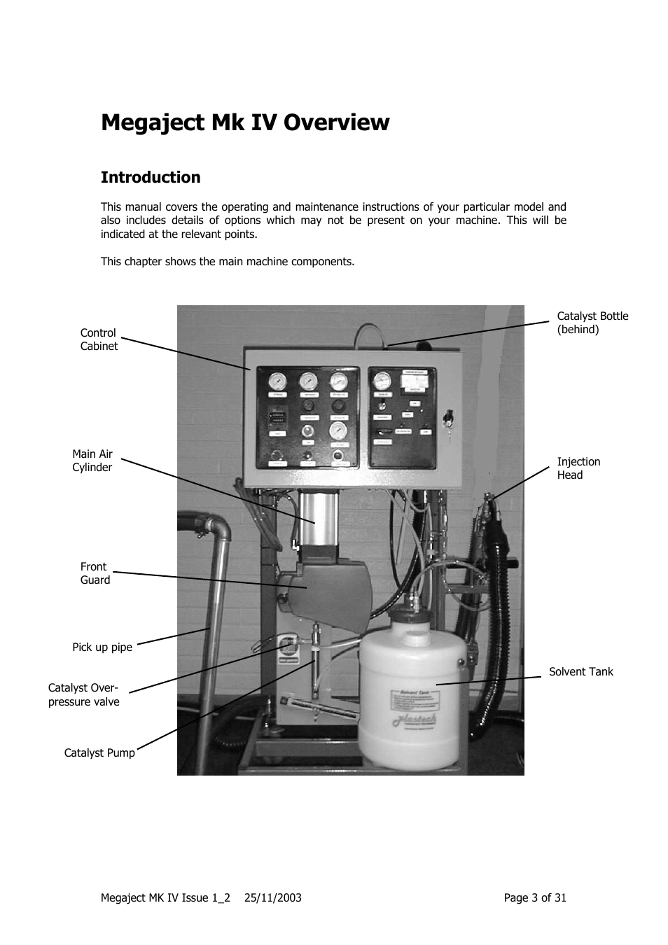 Megaject mk iv overview, Introduction | Magnum Venus Plastech Megaject MKIV Revision 1_2 User Manual | Page 3 / 31