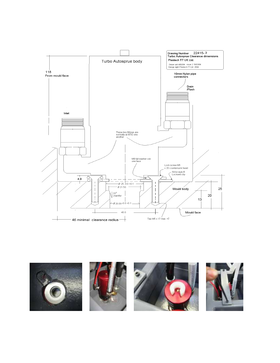 Installing the tas in a metal mould | Magnum Venus Plastech Turbo Autosprue -TAS User Manual | Page 6 / 6