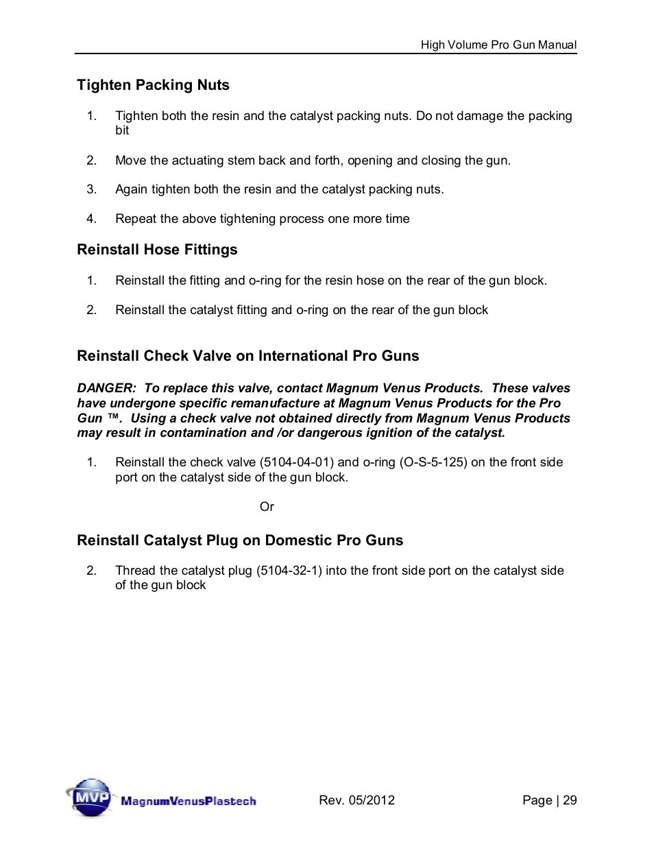 Magnum Venus Plastech High Volume Pro Gun 60625-1 User Manual | Page 29 / 64