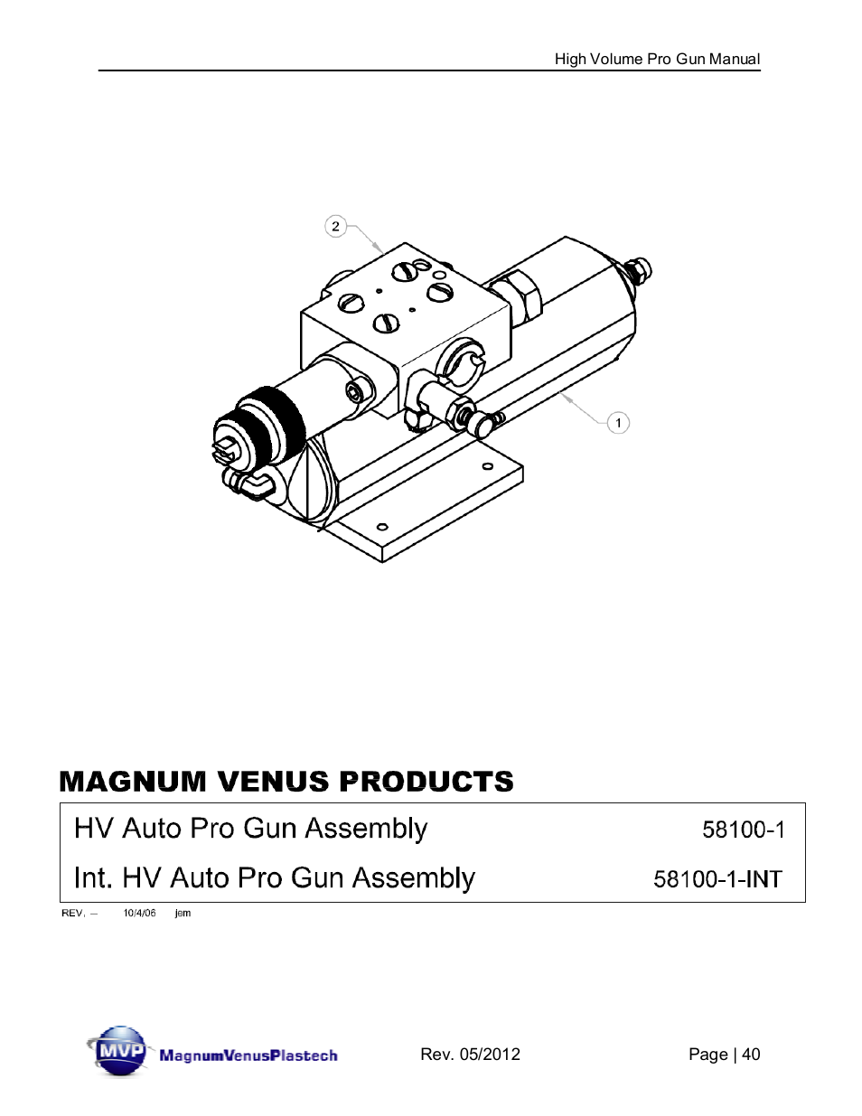 Magnum Venus Plastech High Volume Pro Gun 60625-1 User Manual | Page 40 / 64