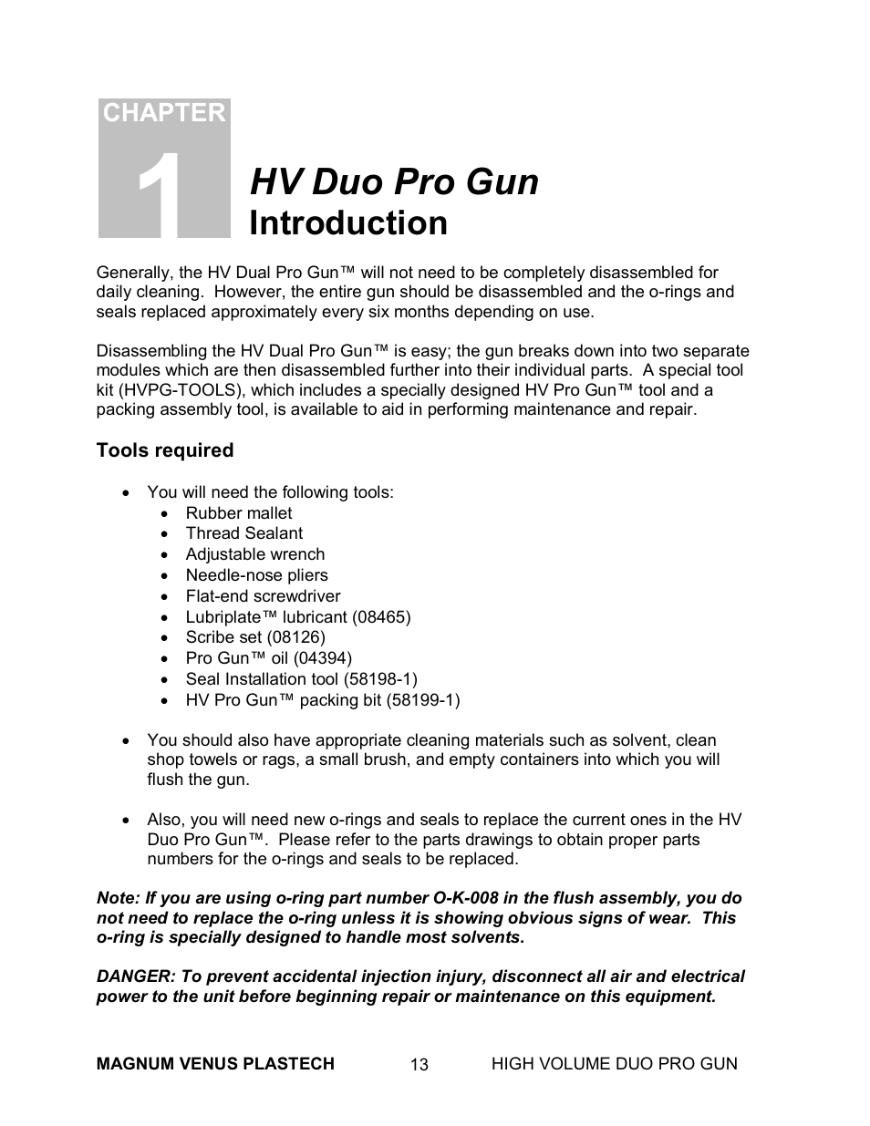 Hv duo pro gun, Introduction | Magnum Venus Plastech High Duo Pro Gun User Manual | Page 13 / 52