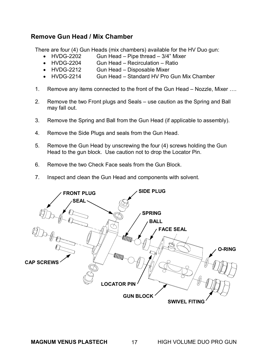 Magnum Venus Plastech High Duo Pro Gun User Manual | Page 17 / 52