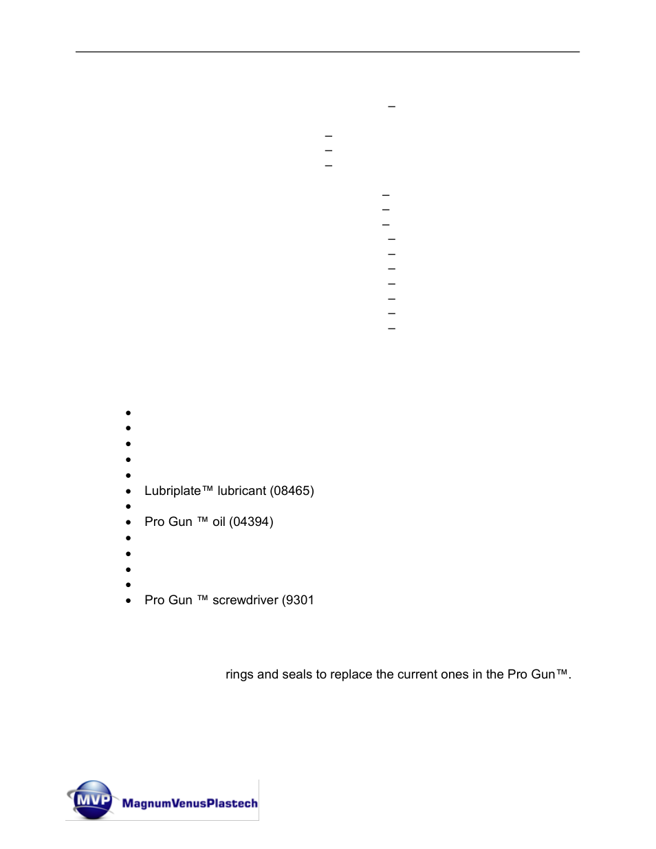 Tools required | Magnum Venus Plastech Classic Pro Gun CPC_CPG_CPW_CPP User Manual | Page 16 / 102