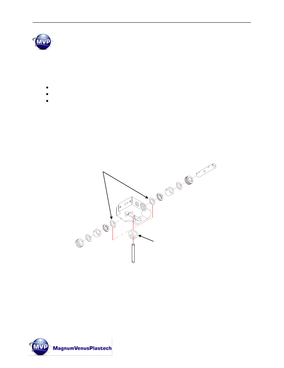 Gun block assembly, Clean block assembly, Install secondary seals | Reinstall center spacer | Magnum Venus Plastech Classic Pro Gun CPC_CPG_CPW_CPP User Manual | Page 24 / 102