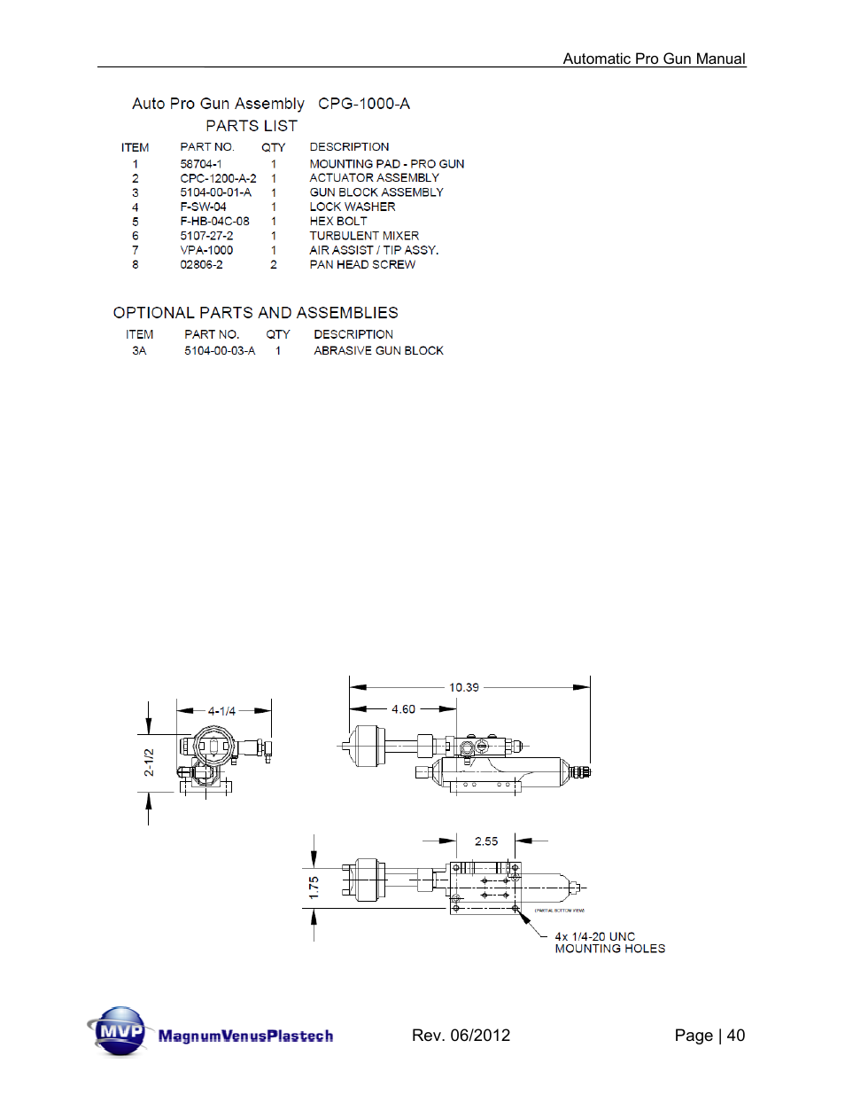 Magnum Venus Plastech Auto Pro Gun CPC_CPG_CPT_PRTM-DG User Manual | Page 40 / 85