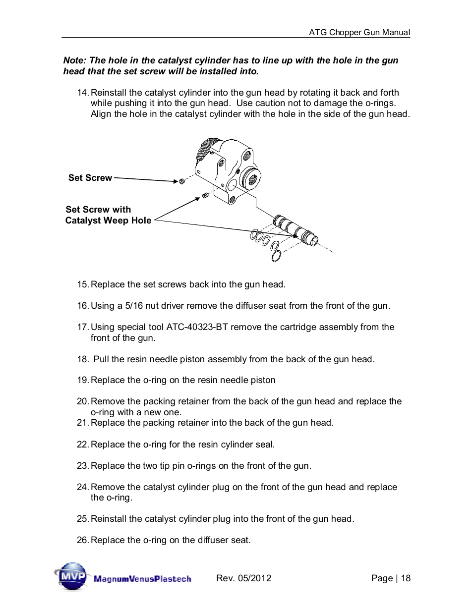 Magnum Venus Plastech ATG Gel Coat Gun User Manual | Page 18 / 80