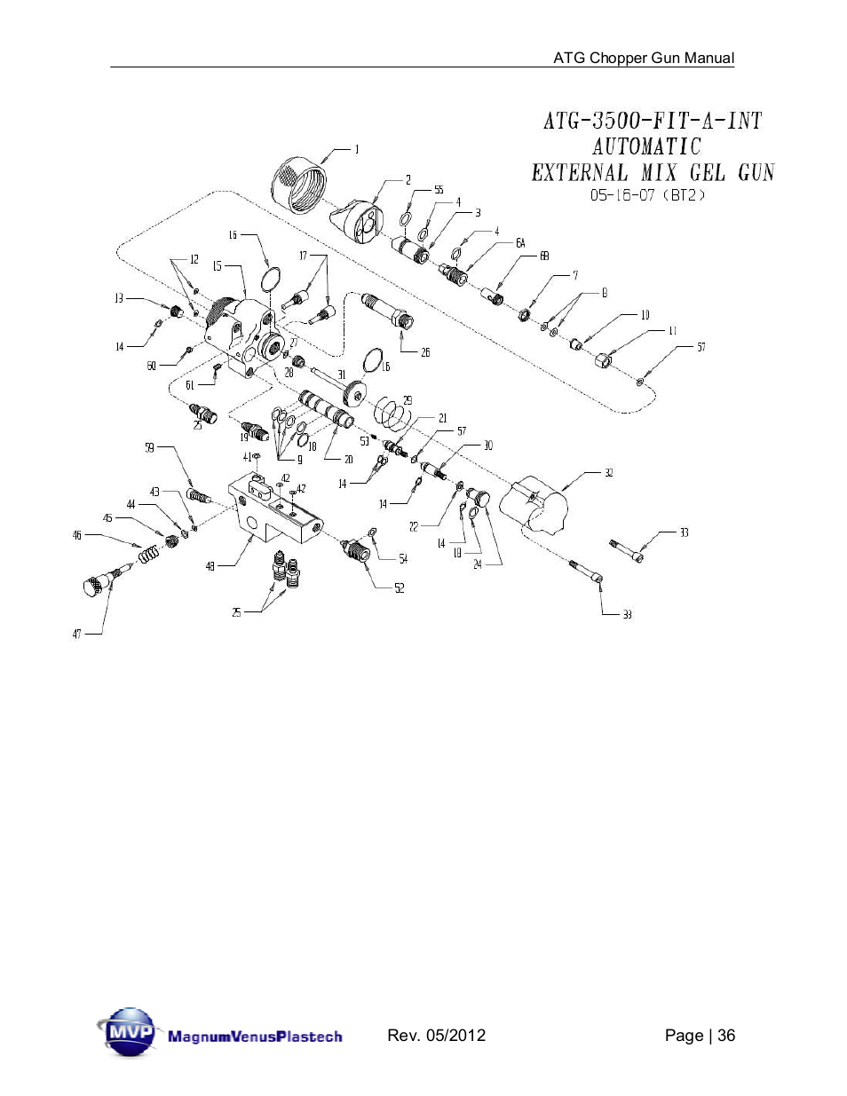 Magnum Venus Plastech ATG Gel Coat Gun User Manual | Page 36 / 80