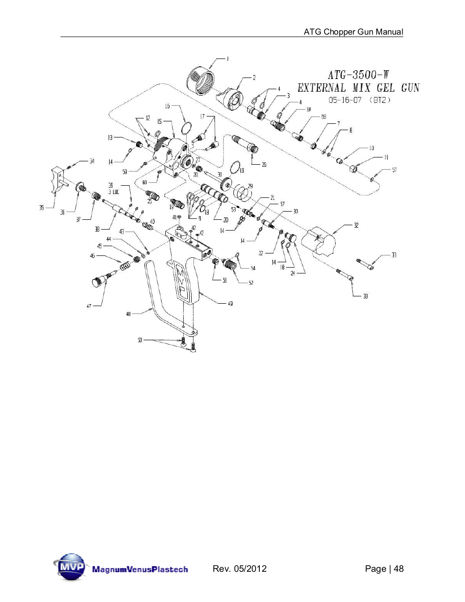 Magnum Venus Plastech ATG Gel Coat Gun User Manual | Page 48 / 80