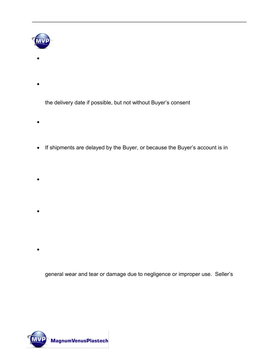 Terms & conditions of sale | Magnum Venus Plastech Pro Gun CPD_PRTM - 1:1 User Manual | Page 4 / 103