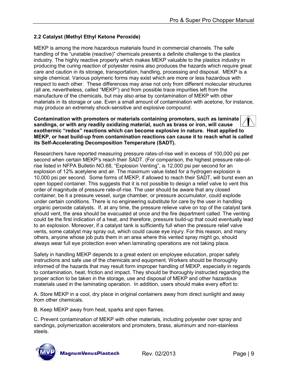 Magnum Venus Plastech PRO AND SUPER PRO CHOPPER VRC-1000_2000_3000 User Manual | Page 9 / 32