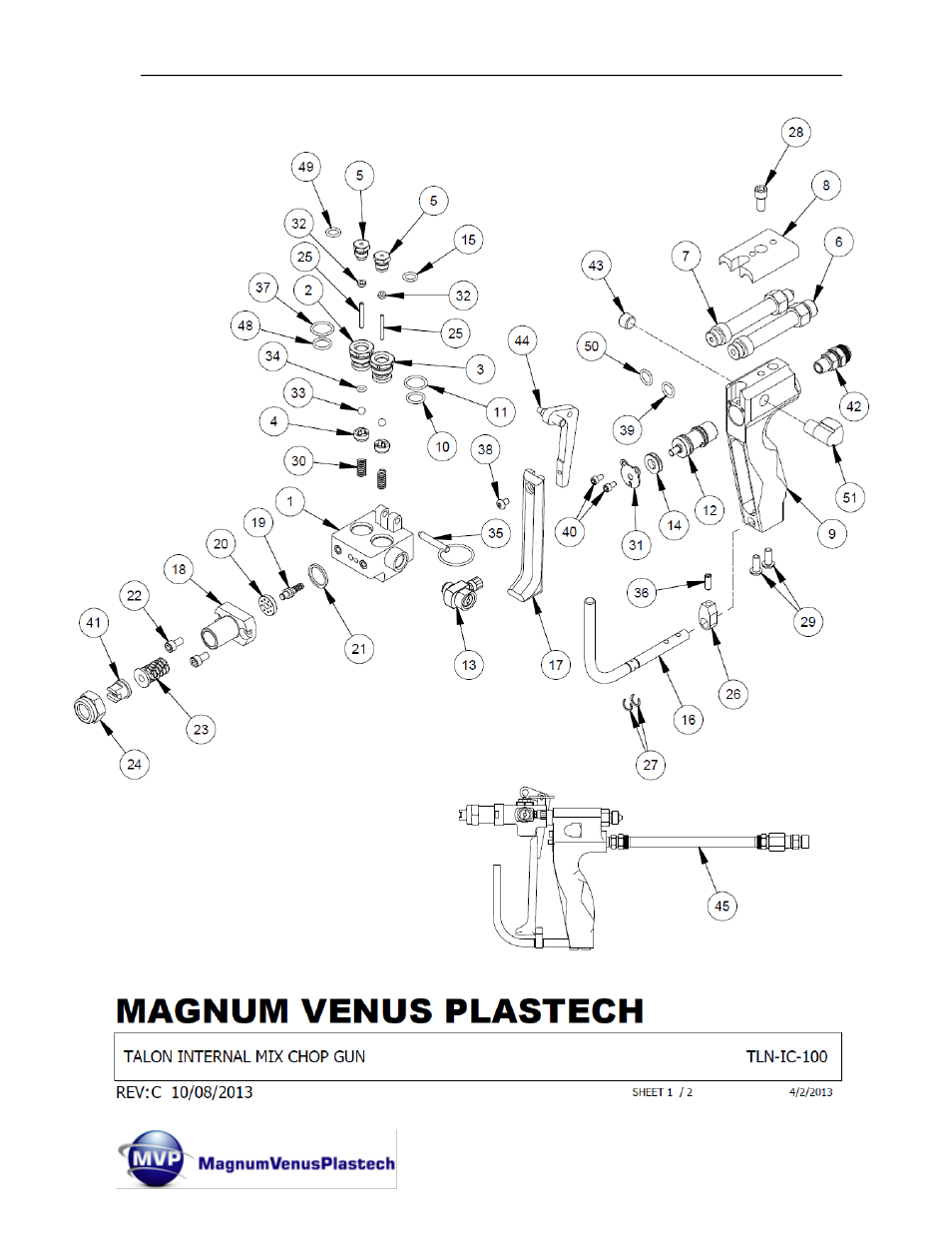 Magnum Venus Plastech TALON Gun Internal Mix User Manual | Page 34 / 81