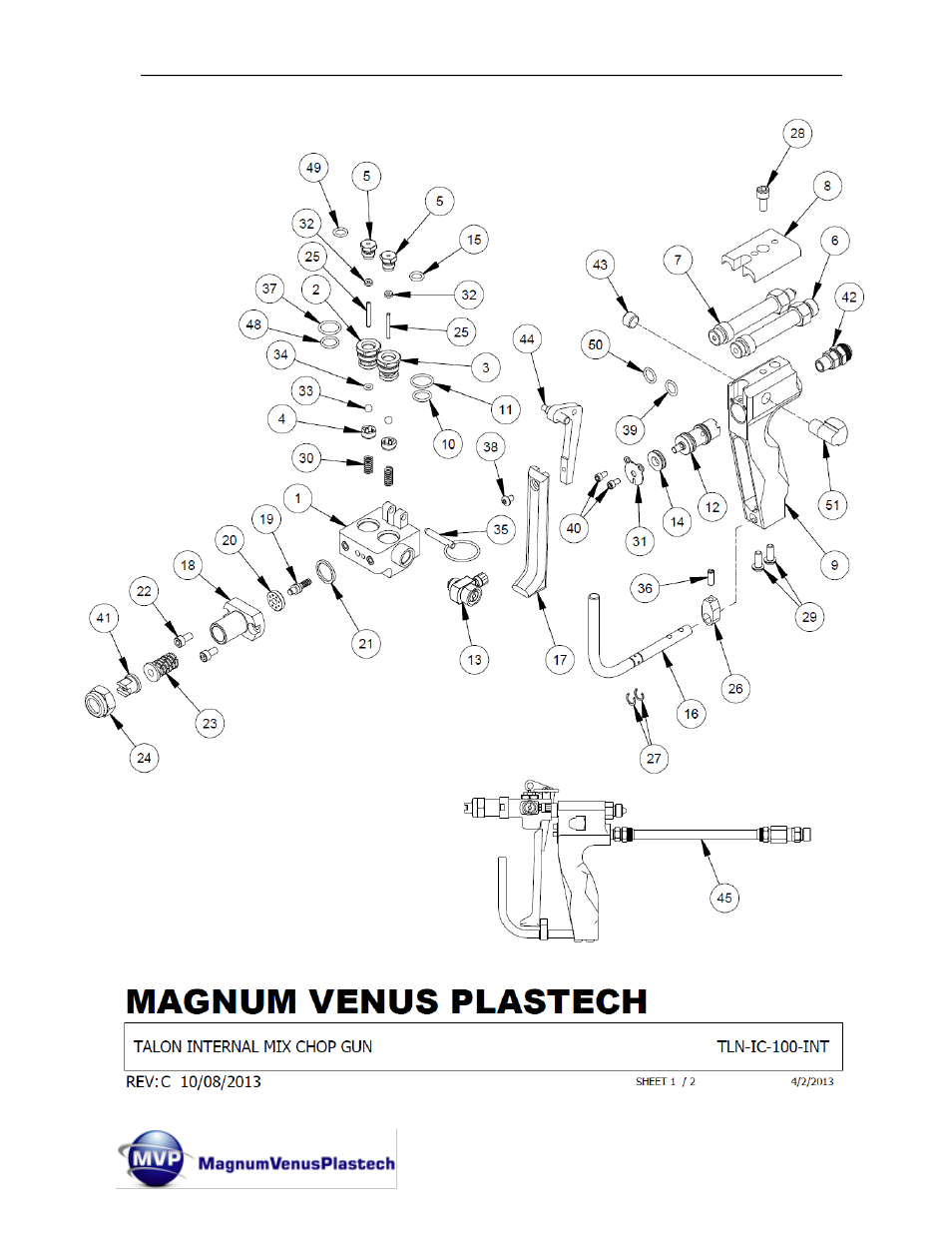Magnum Venus Plastech TALON Gun Internal Mix User Manual | Page 36 / 81