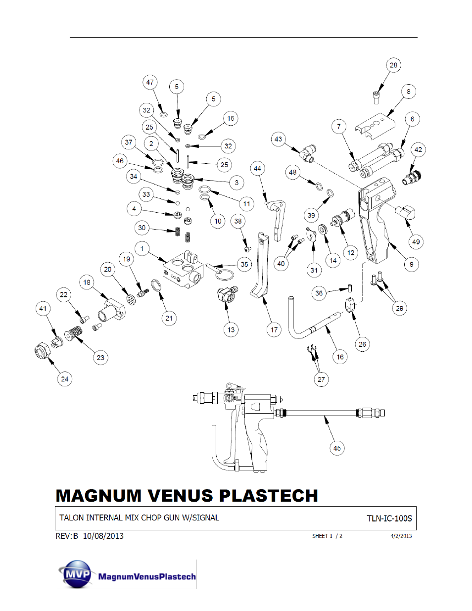 Magnum Venus Plastech TALON Gun Internal Mix User Manual | Page 38 / 81