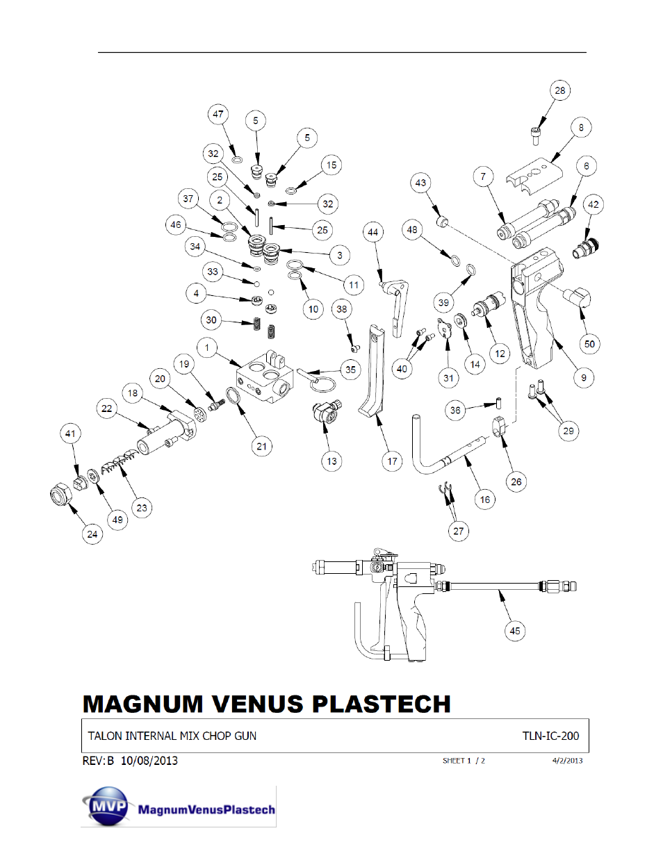 Magnum Venus Plastech TALON Gun Internal Mix User Manual | Page 42 / 81