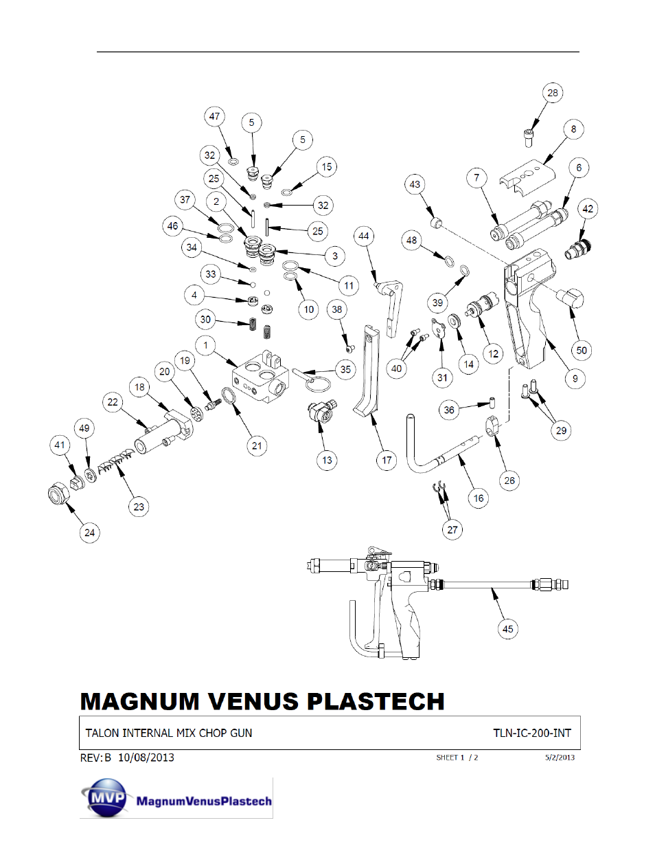 Magnum Venus Plastech TALON Gun Internal Mix User Manual | Page 44 / 81