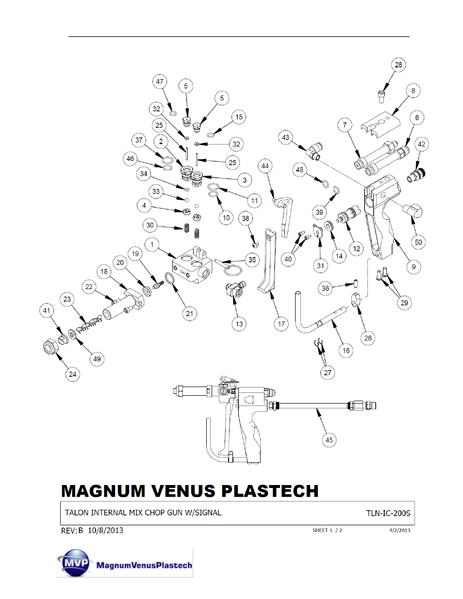Magnum Venus Plastech TALON Gun Internal Mix User Manual | Page 46 / 81