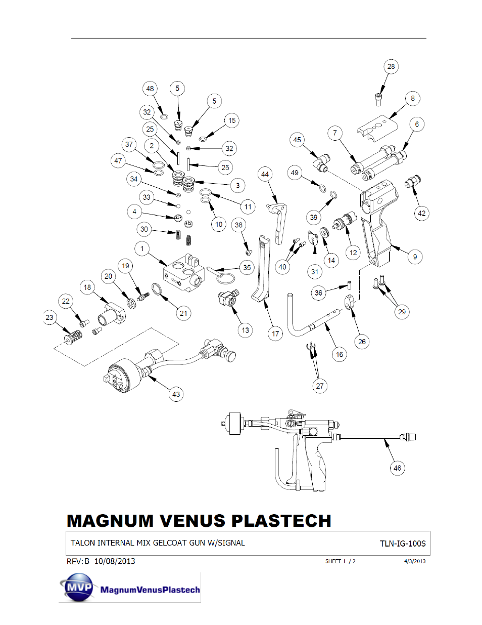 Magnum Venus Plastech TALON Gun Internal Mix User Manual | Page 50 / 81