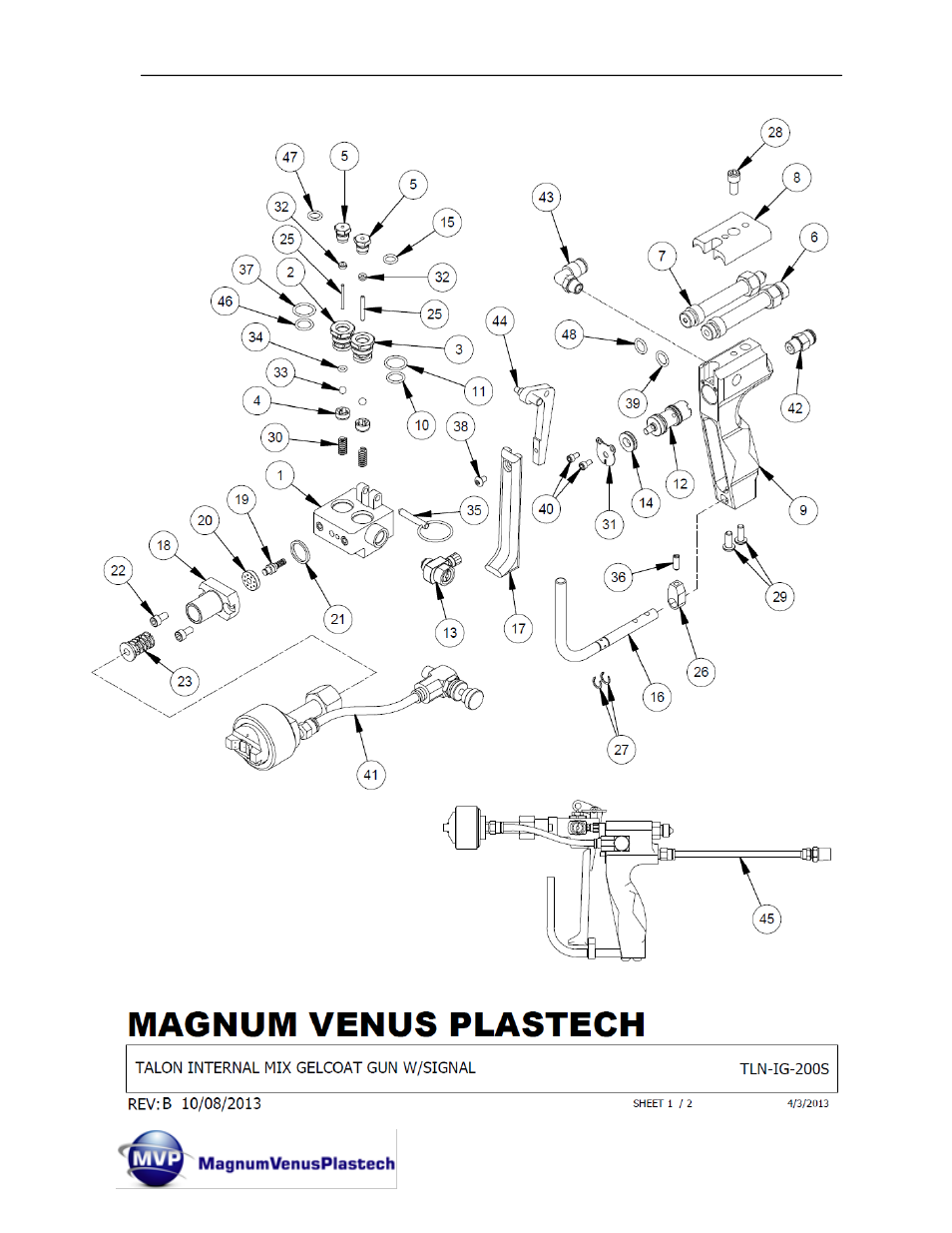 Magnum Venus Plastech TALON Gun Internal Mix User Manual | Page 54 / 81