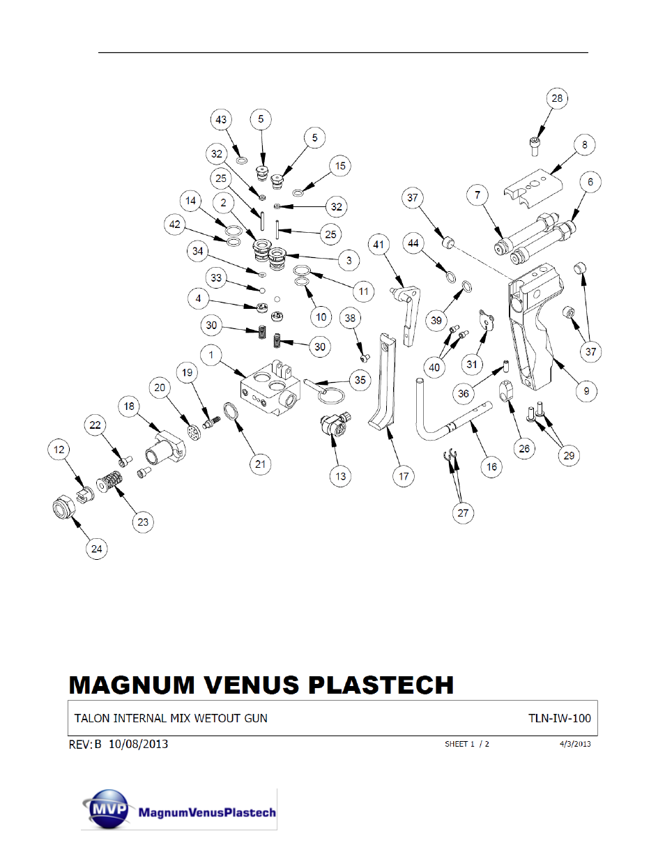 Magnum Venus Plastech TALON Gun Internal Mix User Manual | Page 58 / 81