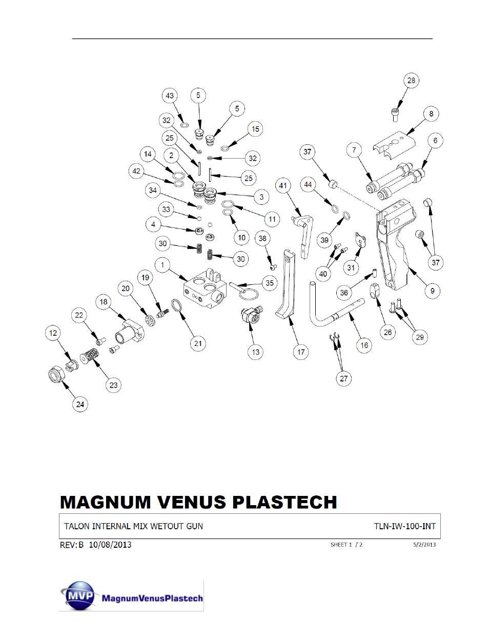 Magnum Venus Plastech TALON Gun Internal Mix User Manual | Page 60 / 81