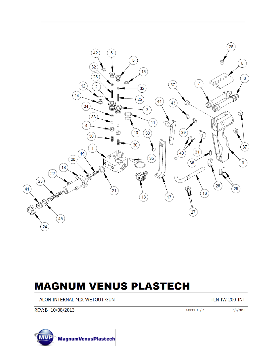 Magnum Venus Plastech TALON Gun Internal Mix User Manual | Page 68 / 81