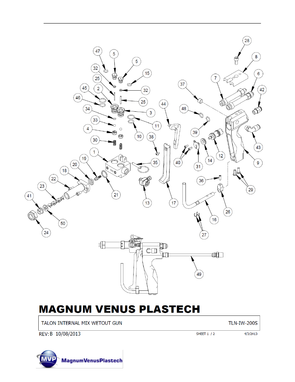 Magnum Venus Plastech TALON Gun Internal Mix User Manual | Page 70 / 81