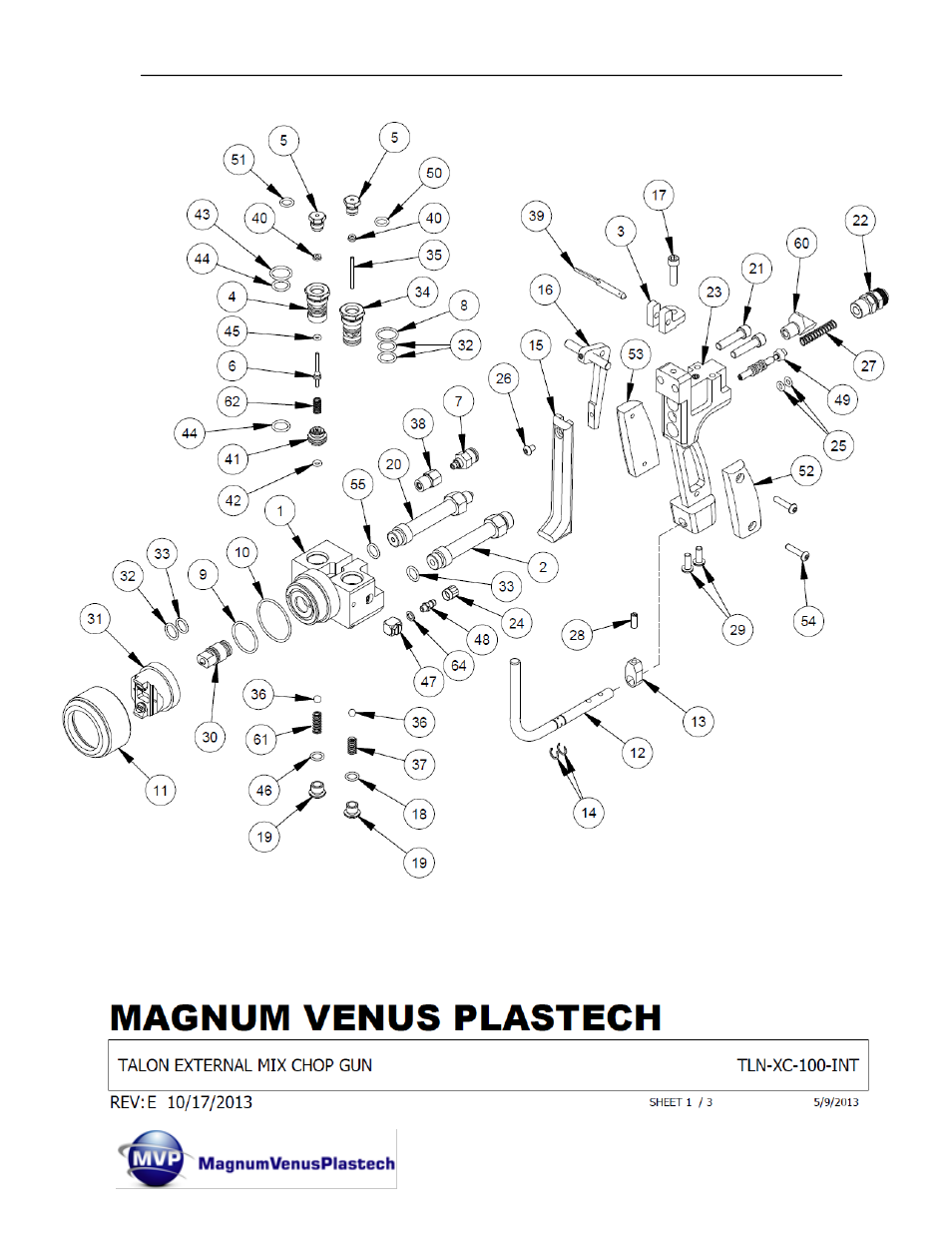 Magnum Venus Plastech TALON Gun External Mix User Manual | Page 33 / 56