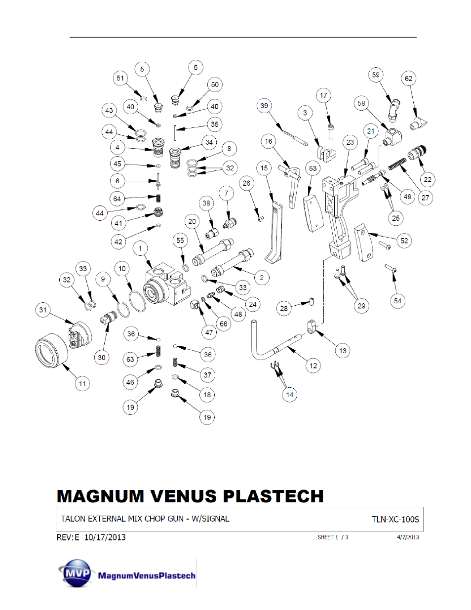 Magnum Venus Plastech TALON Gun External Mix User Manual | Page 36 / 56