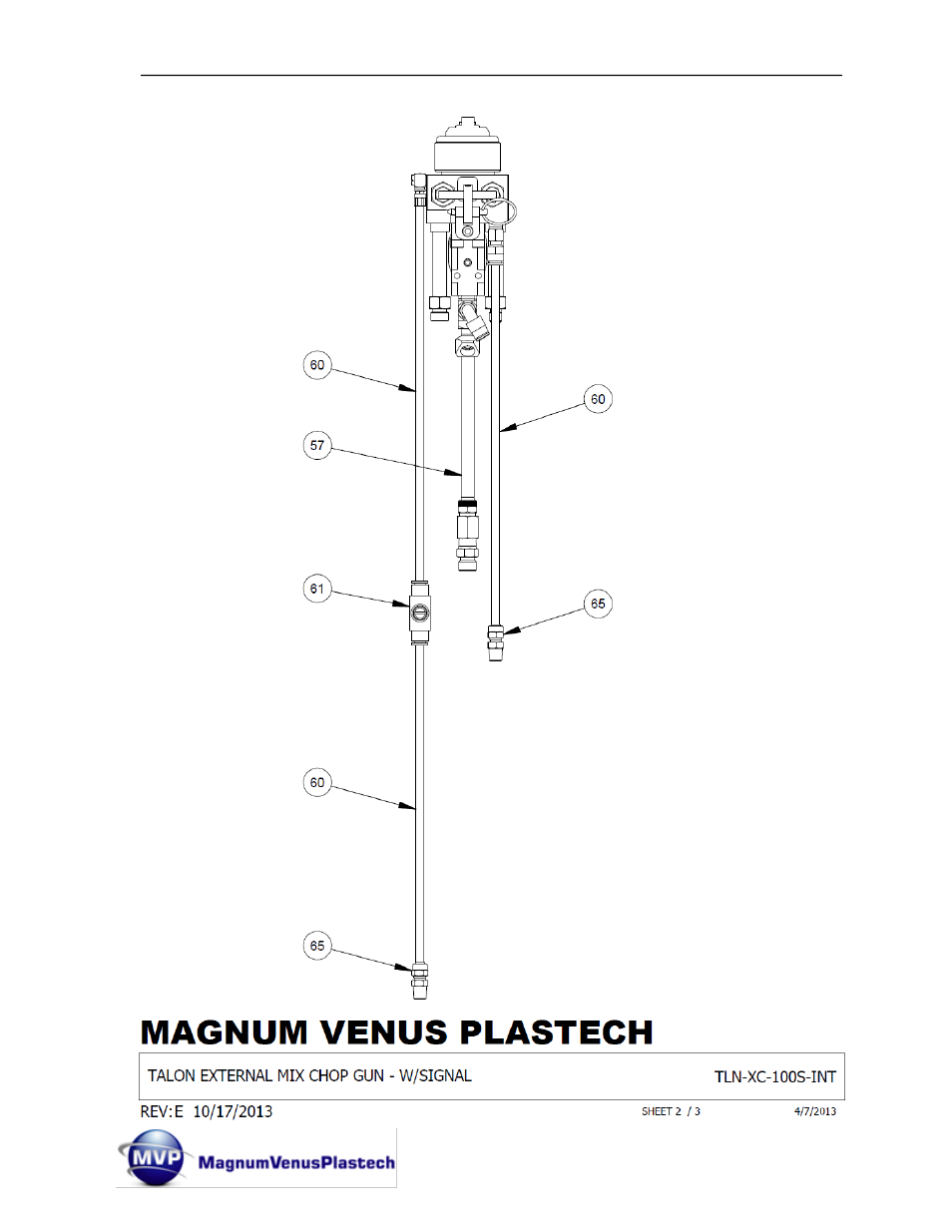 Magnum Venus Plastech TALON Gun External Mix User Manual | Page 40 / 56