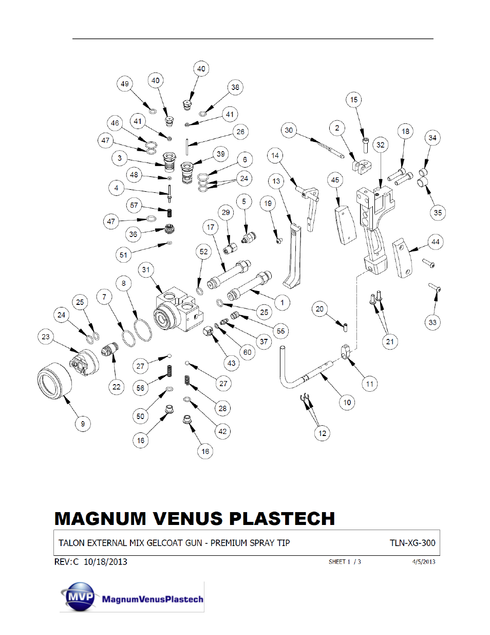 Magnum Venus Plastech TALON Gun External Mix User Manual | Page 42 / 56