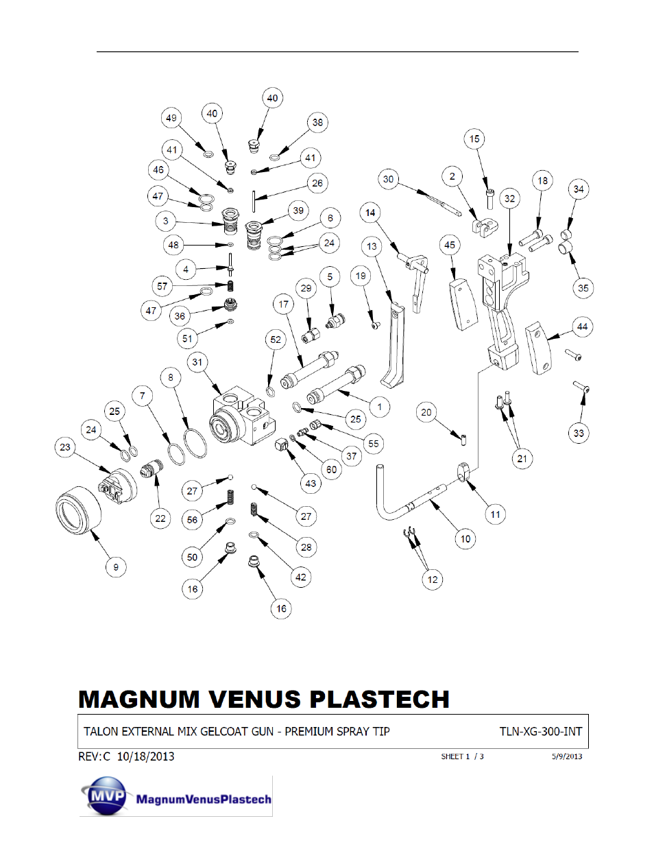 Magnum Venus Plastech TALON Gun External Mix User Manual | Page 45 / 56