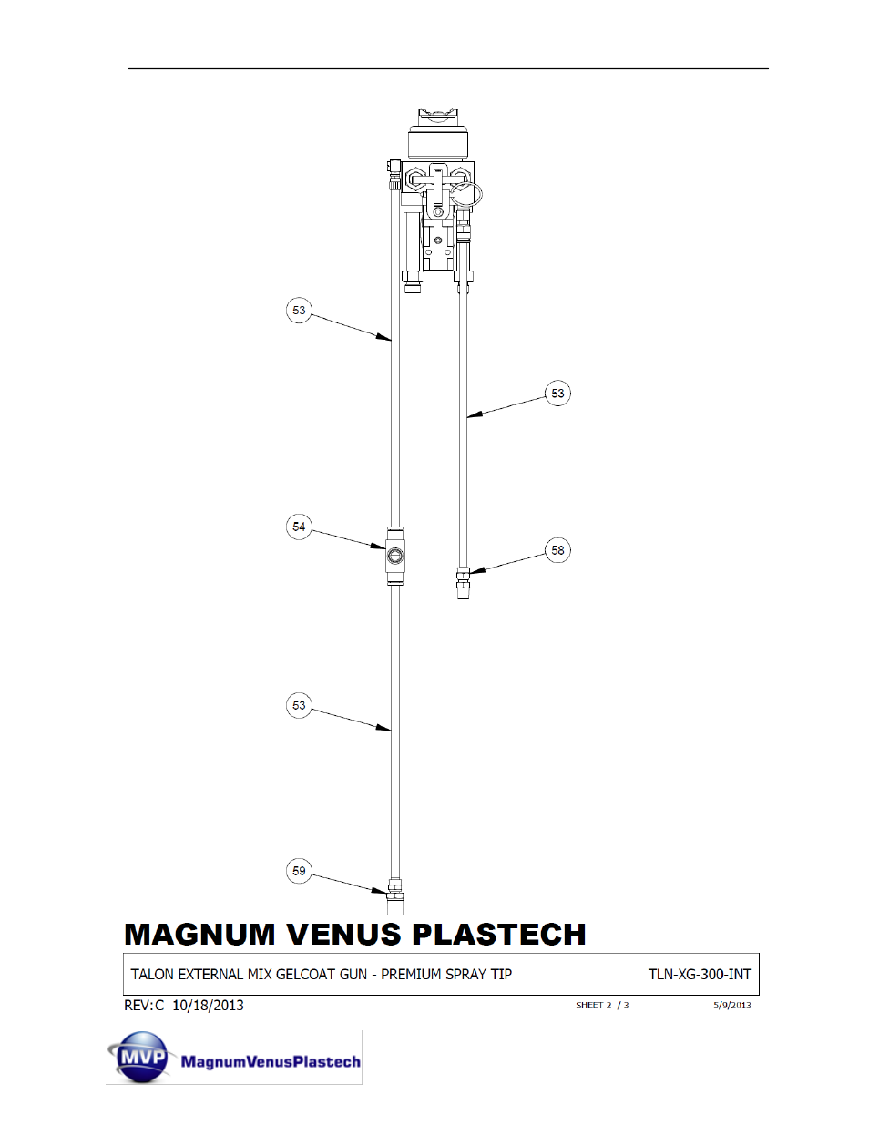 Magnum Venus Plastech TALON Gun External Mix User Manual | Page 46 / 56